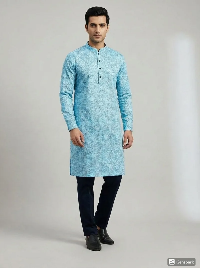 Blue Pakistani Cotton কোড-25 - Image 2