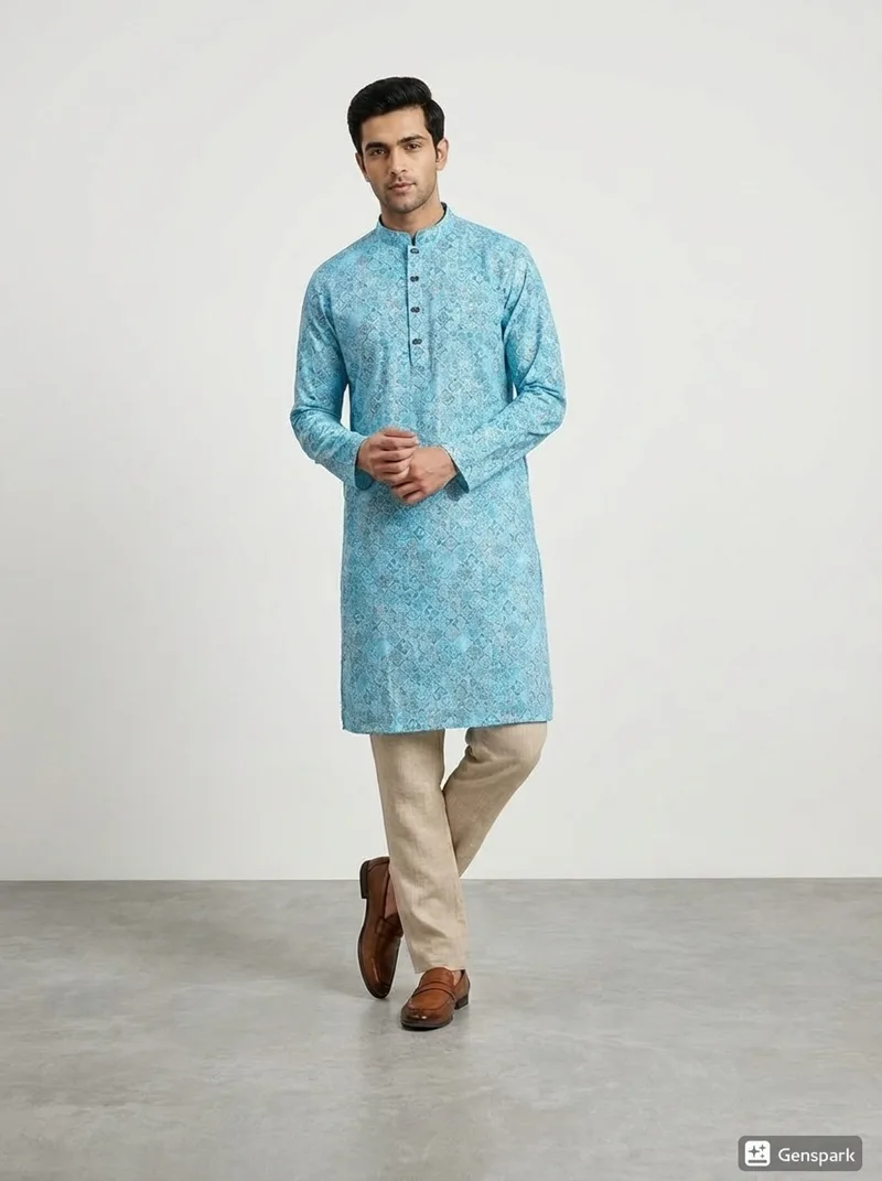 Blue Pakistani Cotton কোড-25 - Image 3