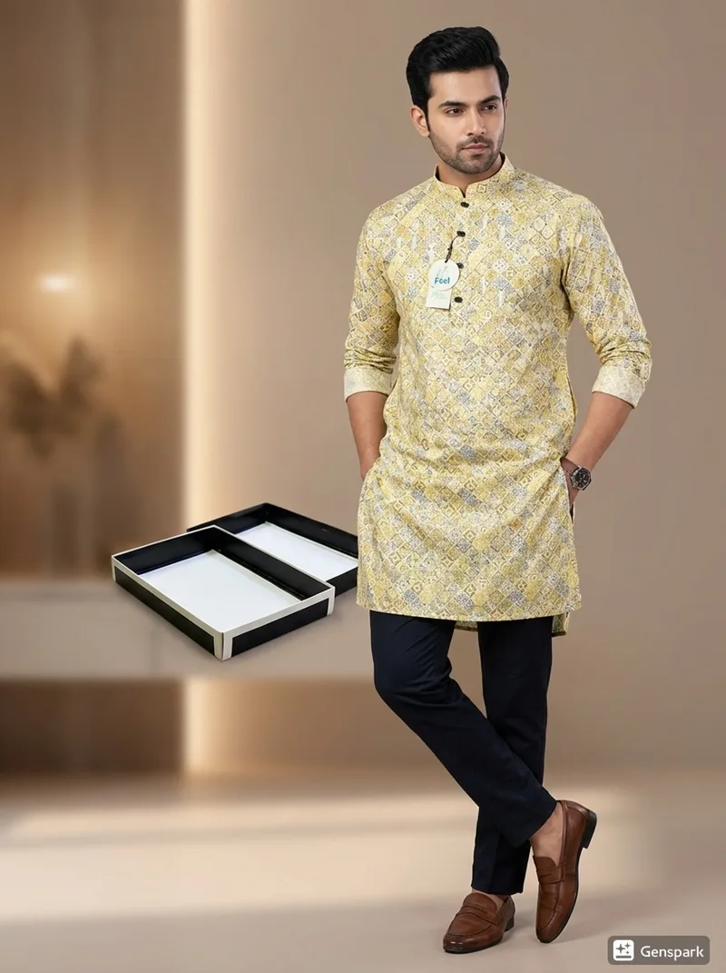 Yellow Pakistani Cotton কোড-30 - Image 3