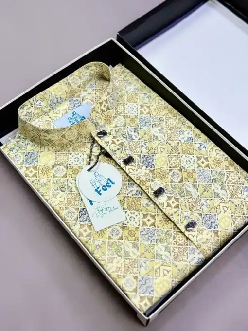 Yellow Pakistani Cotton কোড-30