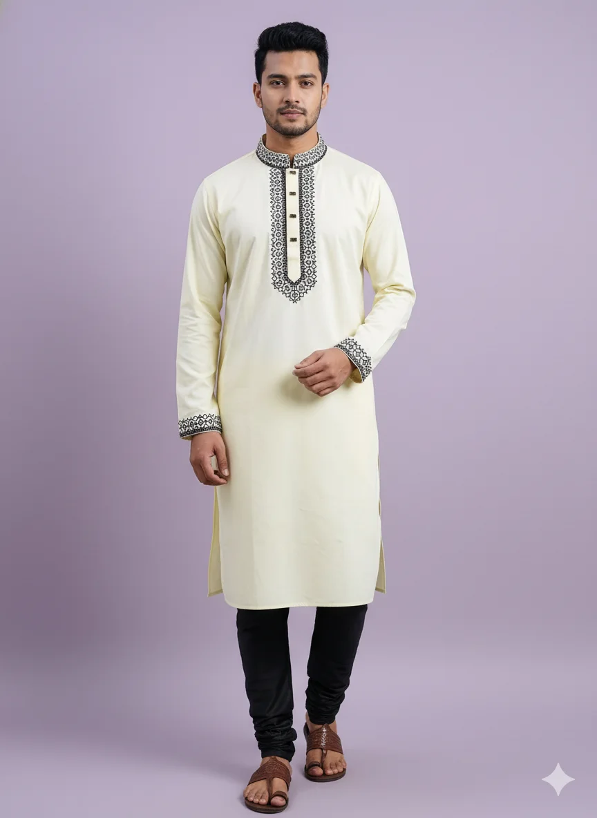 Elite Quality Embroidered Panjabi কোড- 290 - Image 2