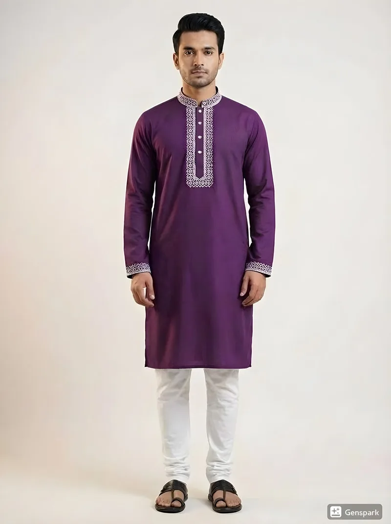 Elite Quality Embroidered Panjabi কোড- 260 - Image 2