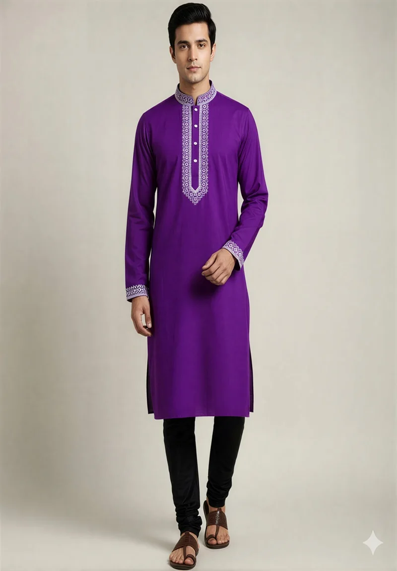 Elite Quality Embroidered Panjabi কোড- 250 - Image 2