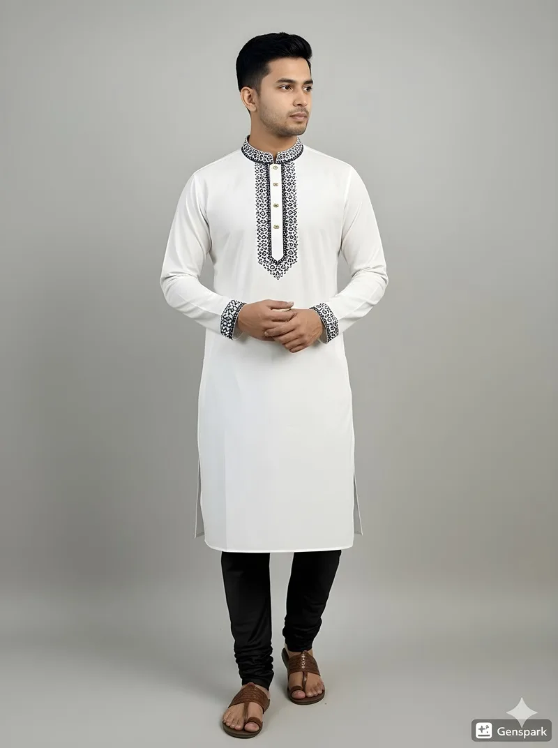 Elite Quality Embroidered Panjabi কোড- 202 - Image 2