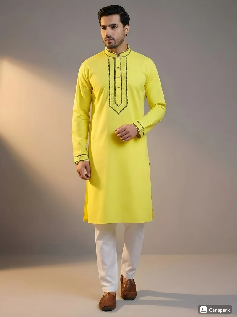 Elite Quality Embroidered Panjabi কোড- 101 - Image 2