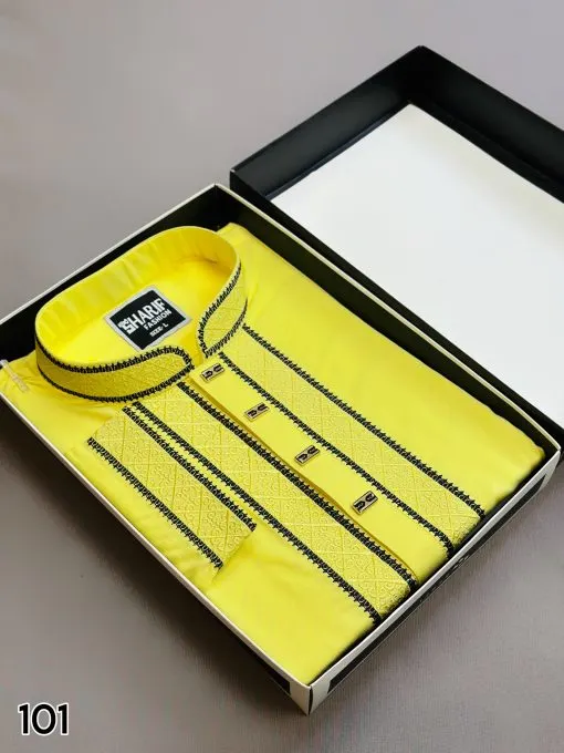 Elite Quality Embroidered Panjabi কোড- 101