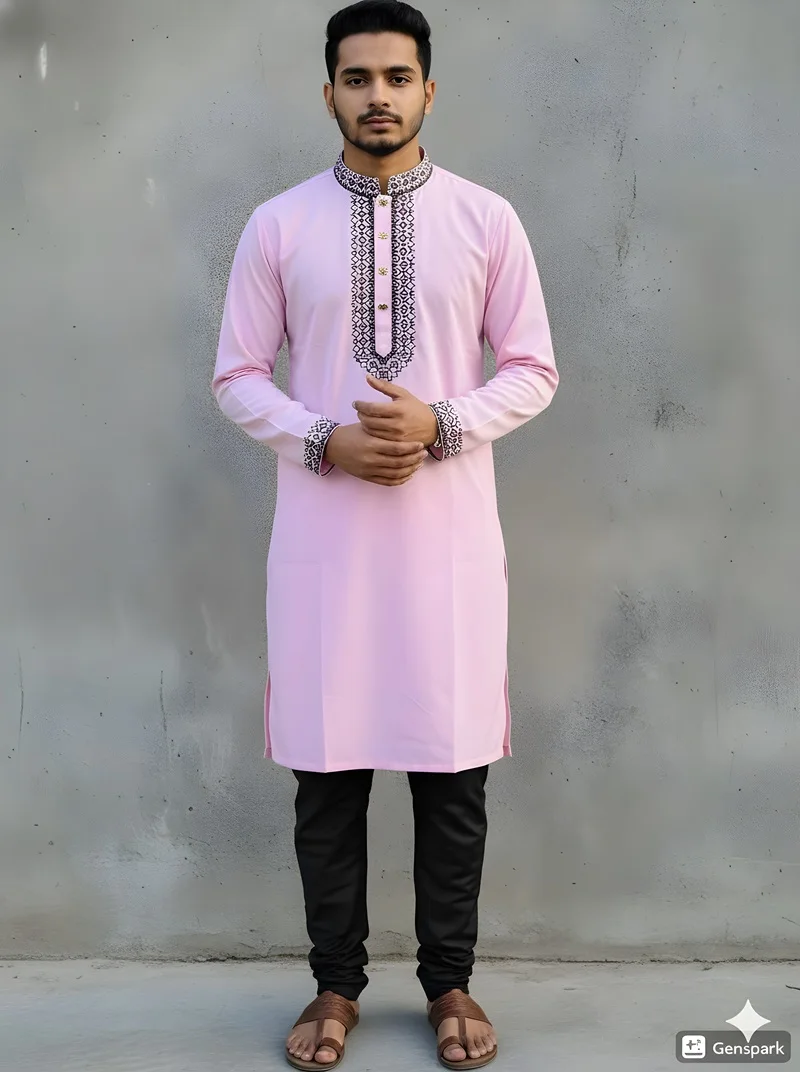 Elite Quality Embroidered Panjabi কোড- 203 - Image 2