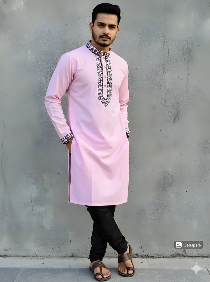 Elite Quality Embroidered Panjabi কোড- 203 - Image 3