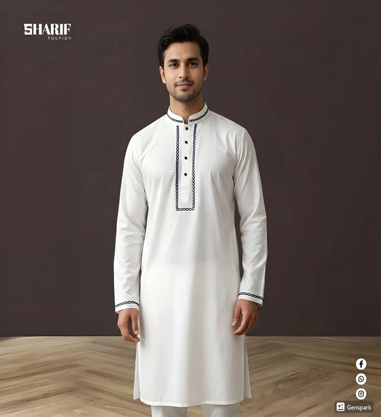 Men’s Embroidery Panjabi - Image 2