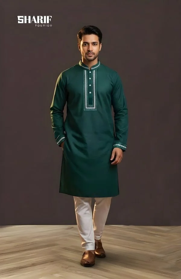 Men’s Embroidery Panjabi - Image 2