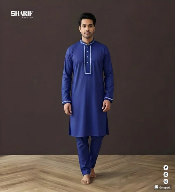 Men’s Embroidery Panjabi - Image 2