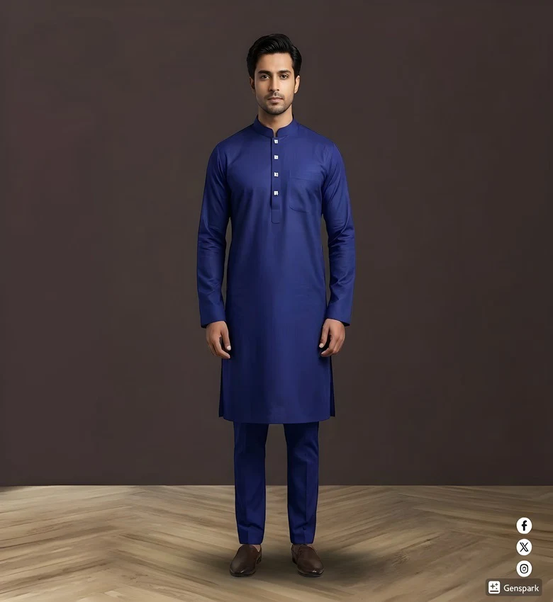 Indian Fensi C Green Panjabi - Image 2