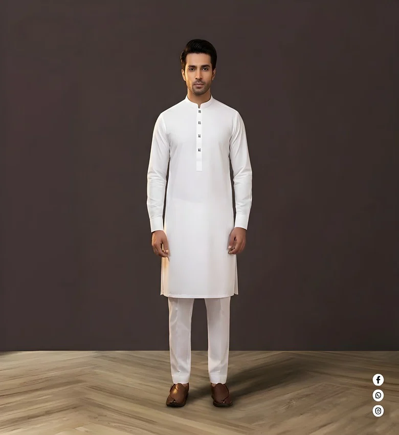 Indian Fensi White Panjabi - Image 2