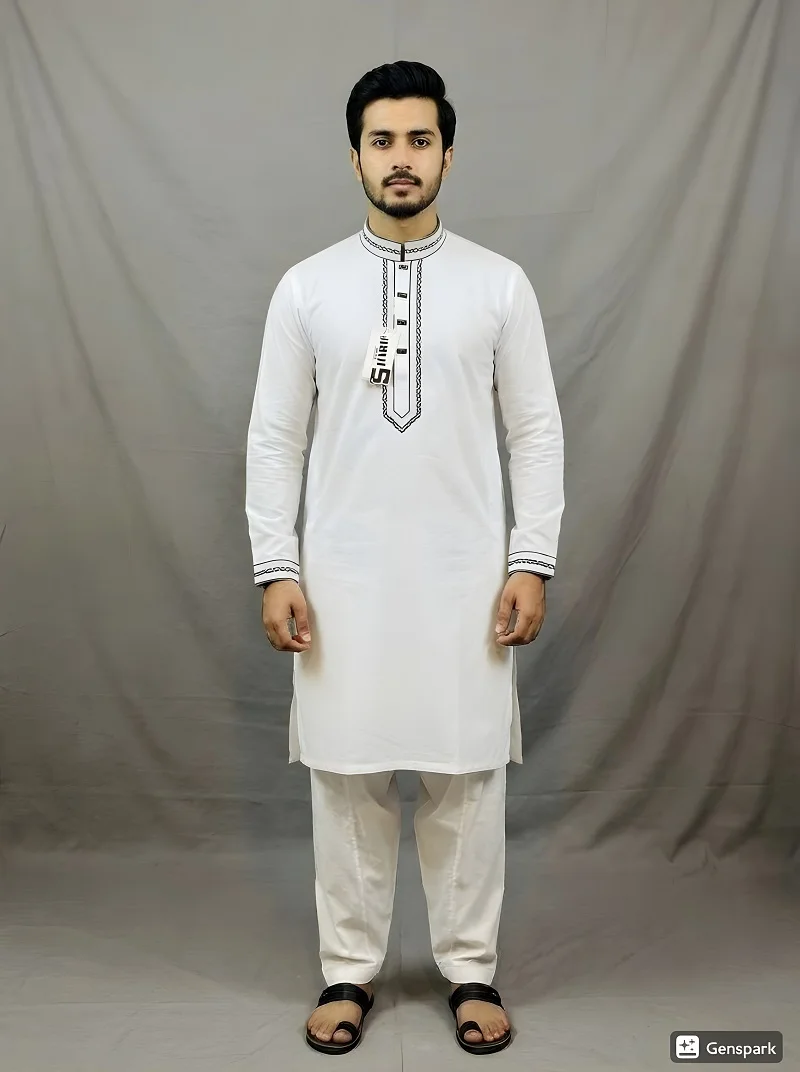 Men’s Embroidery Panjabi - Image 2