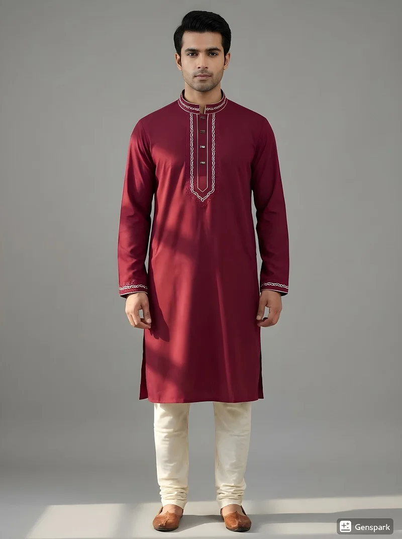 Men’s Embroidery Panjabi - Image 2