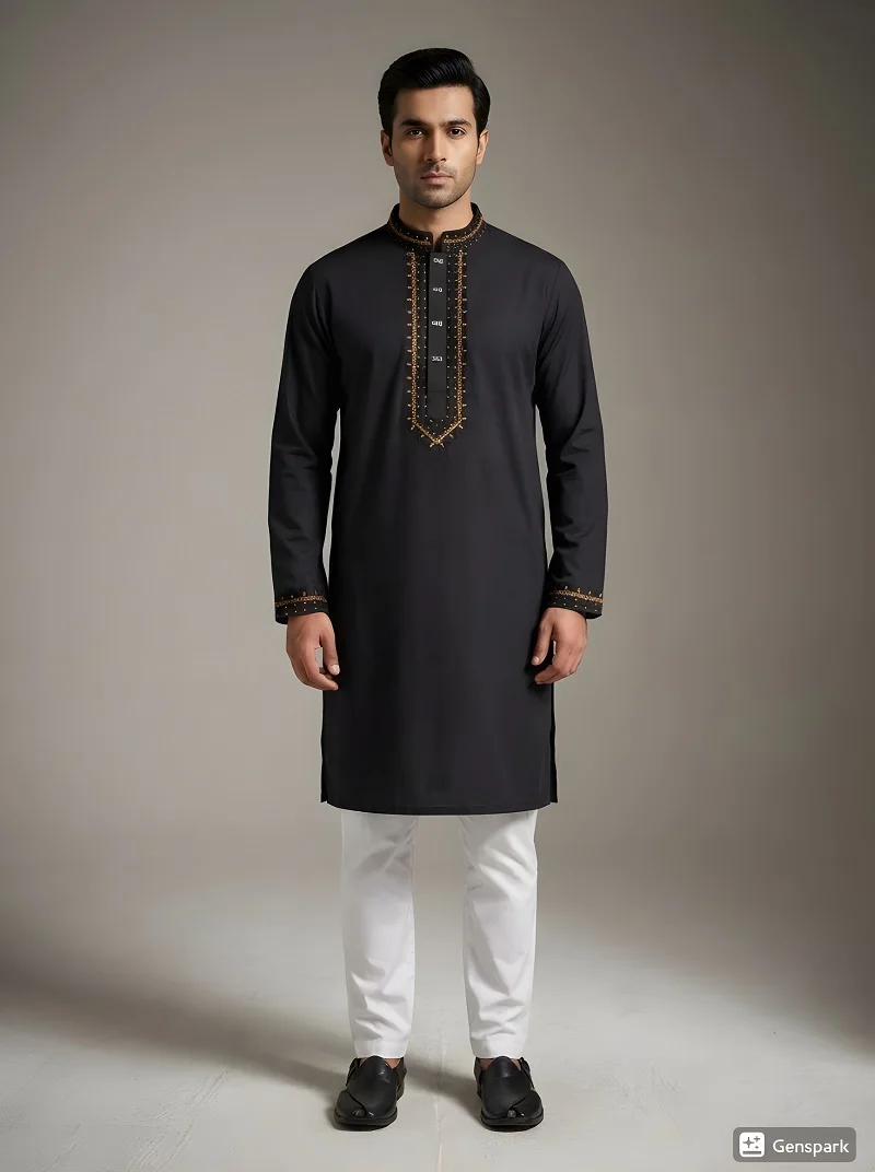 Men’s Embroidery Panjabi - Image 2