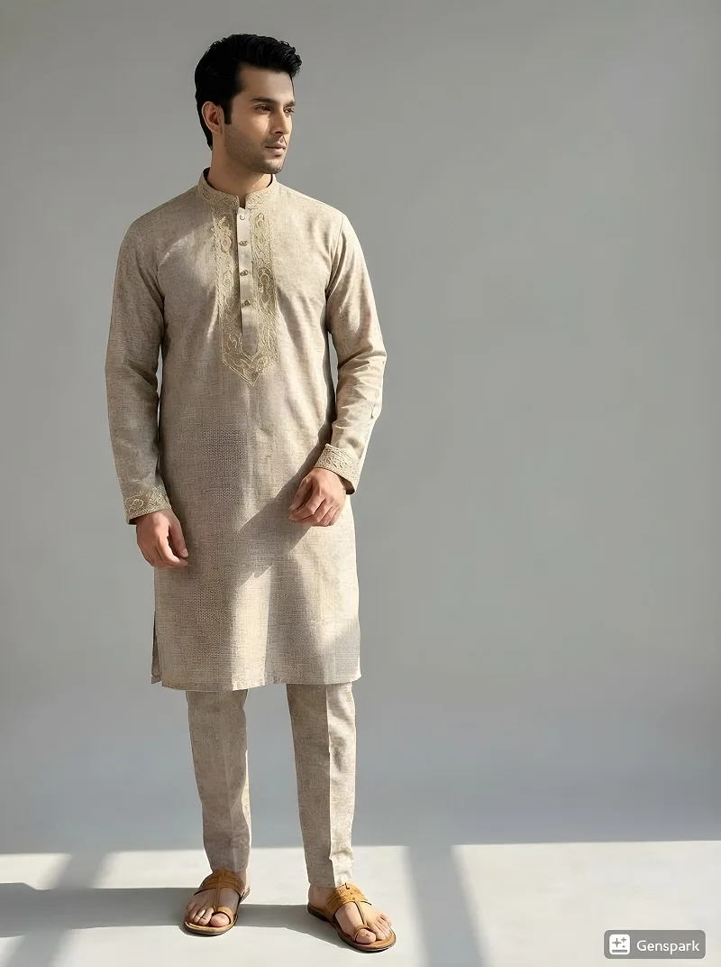 Men’s Embroidery Panjabi - Image 2